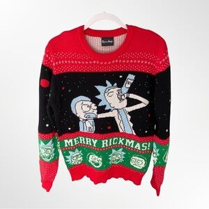 Rick and Morty Ugly Christmas Holiday Sweater NWOT Size M